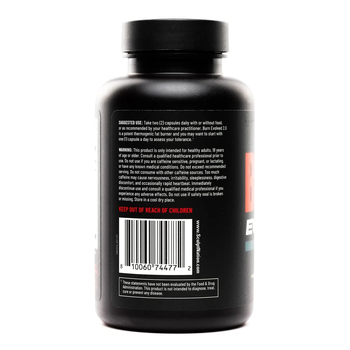 Sculpt Nation by V Shred Burn Thermogenic Fat Burner for Men & Women - 60 Natural Veggie Pills