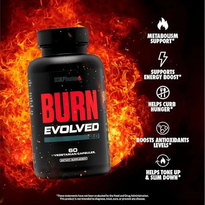 Sculpt Nation by V Shred Burn Thermogenic Fat Burner for Men & Women - 60 Natural Veggie Pills